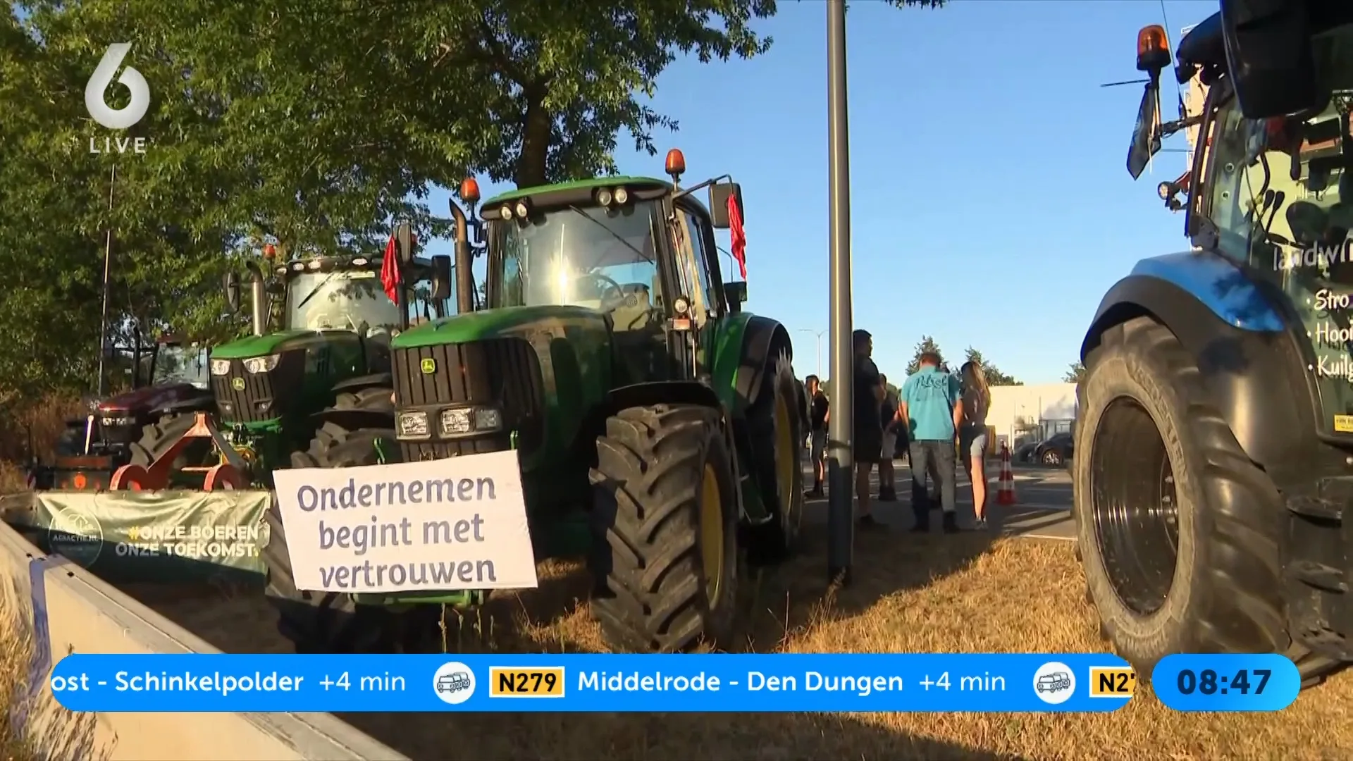 Boeren met tientallen trekkers naar protest in Den Bosch