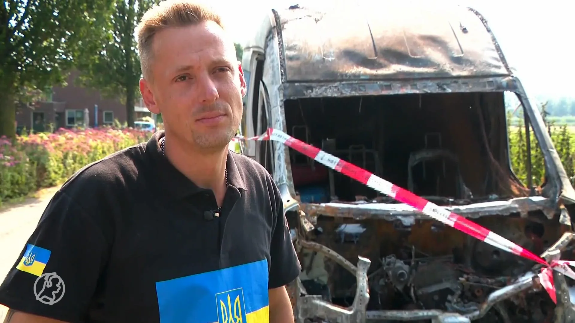 Bus met hulp voor Oekraïne uitgebrand, mogelijk aangestoken: 'Hele laffe daad'