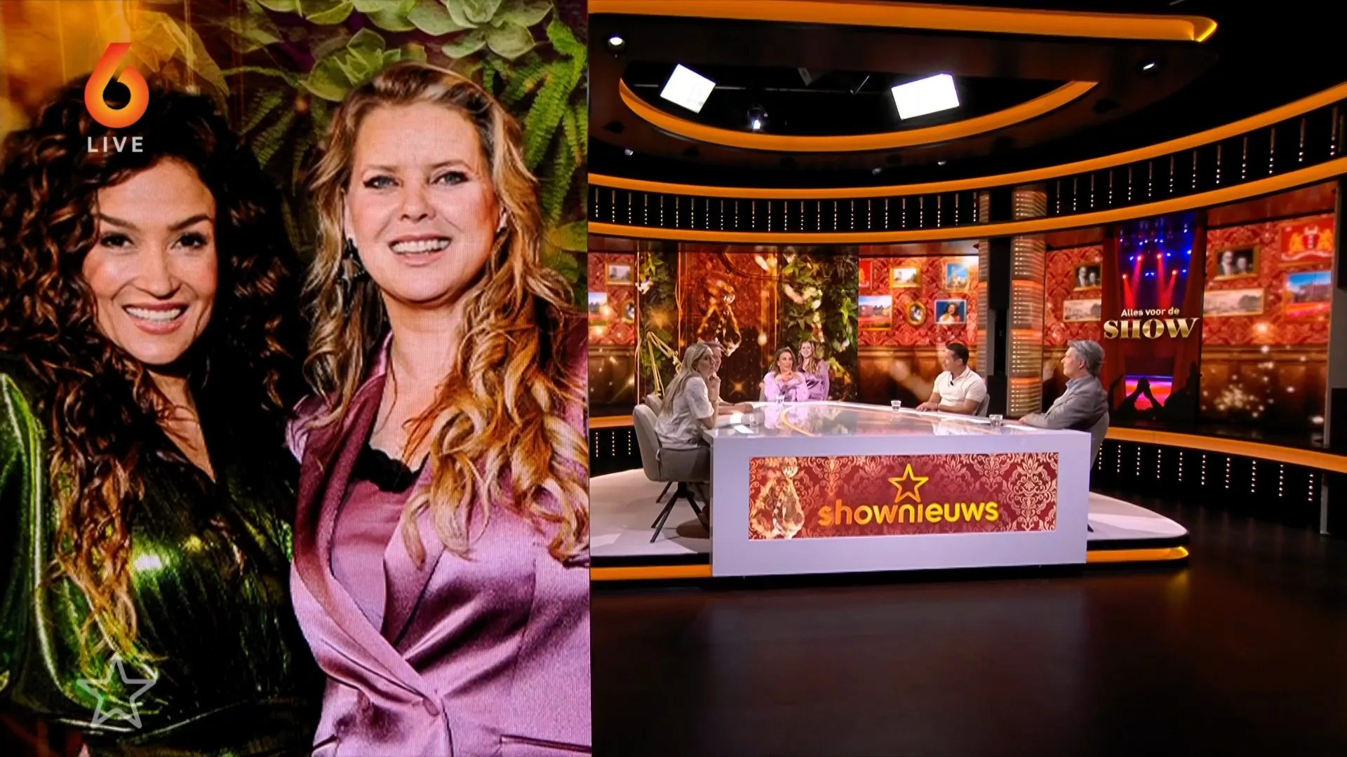 Katja Schuurman en Babette van Veen te gast bij 'Alles voor de Show'