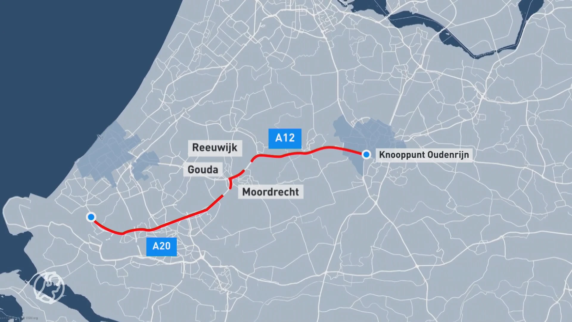 Grote werkzaamheden zorgen voor veel vertraging op A12