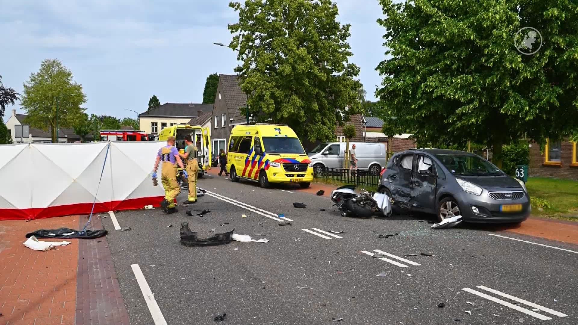 Motorrijder dood door aanrijding met auto in Bergeijk