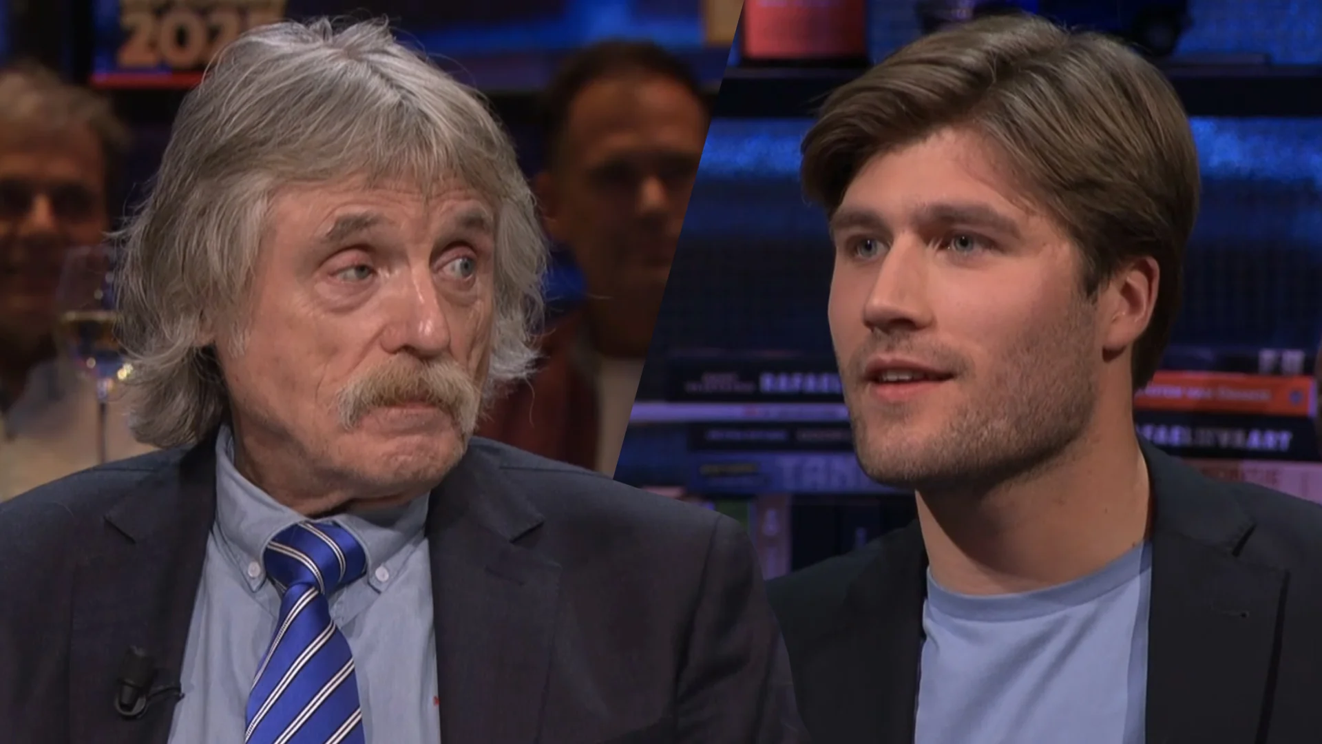 Johan Derksen hoort Jeanneau van Beurden: 'Die is aan zijn laatste avond hier bezig!'