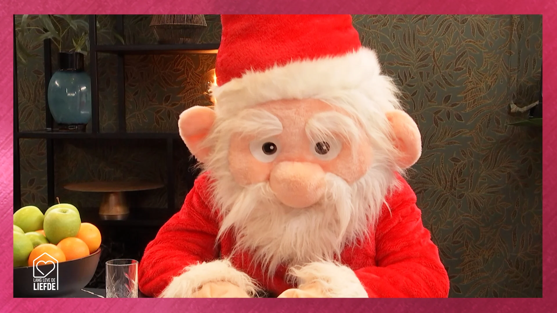 Dennis verkleedt als de kerstman