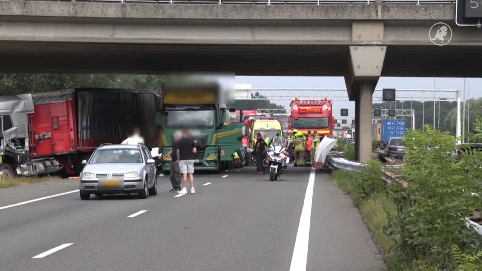 Ernstig ongeluk op A12 bij Babberich: meerdere gewonden