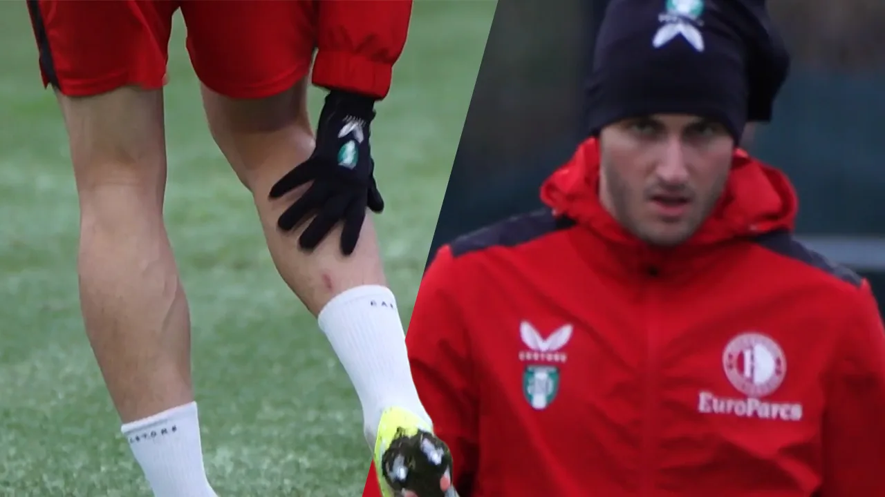 Beelden: Santiago Giménez op de afsluitende training richting Feyenoord – AS Roma