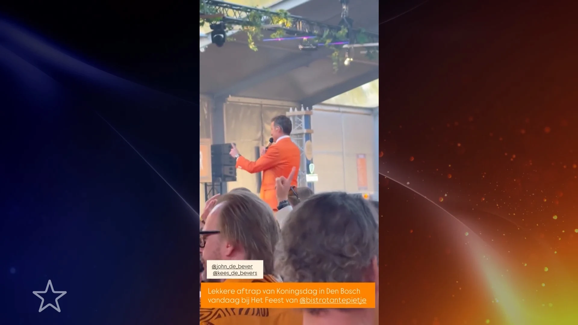 John de Bever treedt op tijdens MAX Koningsdag