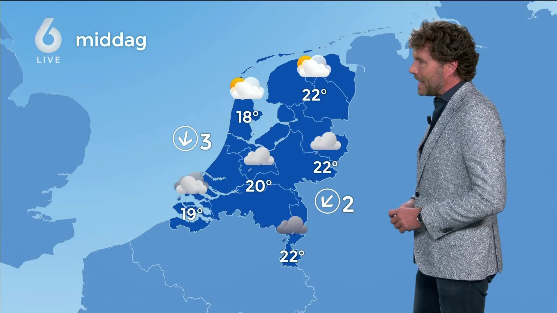 Na regen komt zonneschijn: vandaag buien, morgen zonnig