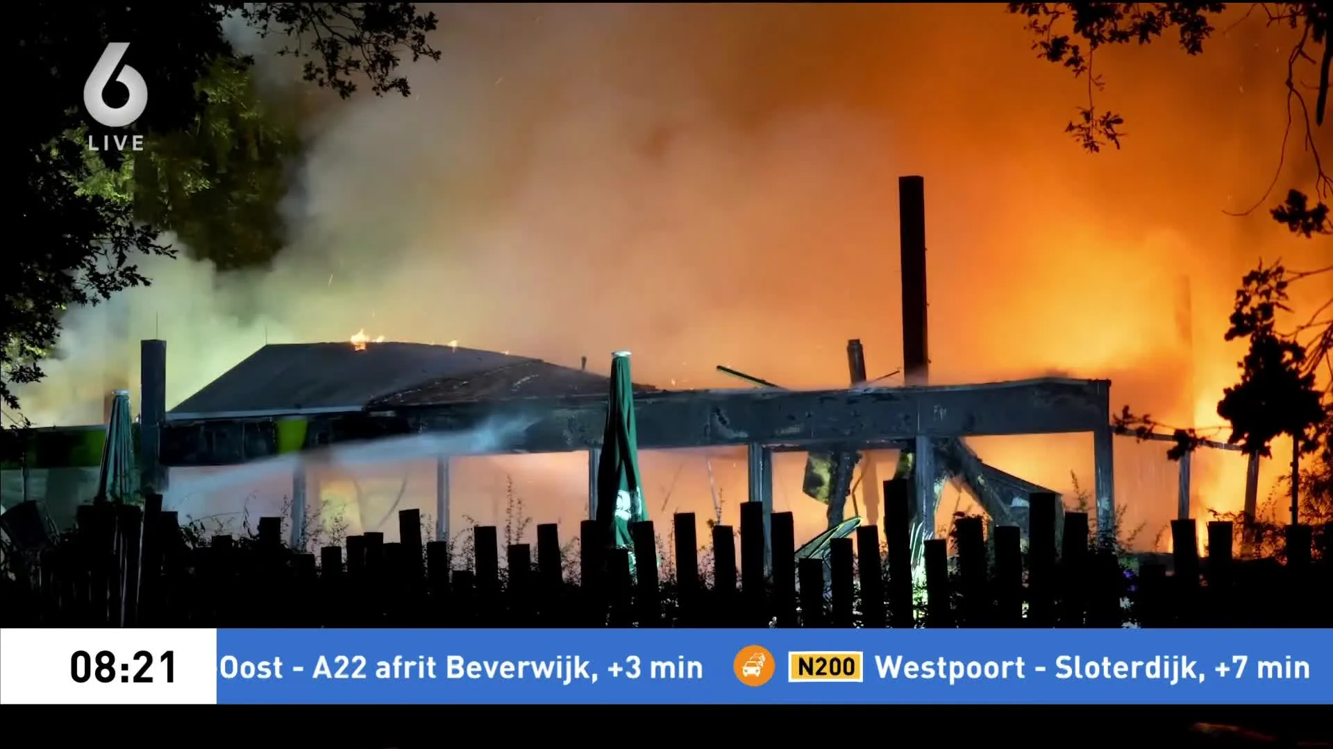 Triest: restaurant vlak voor zomerseizoen volledig afgebrand