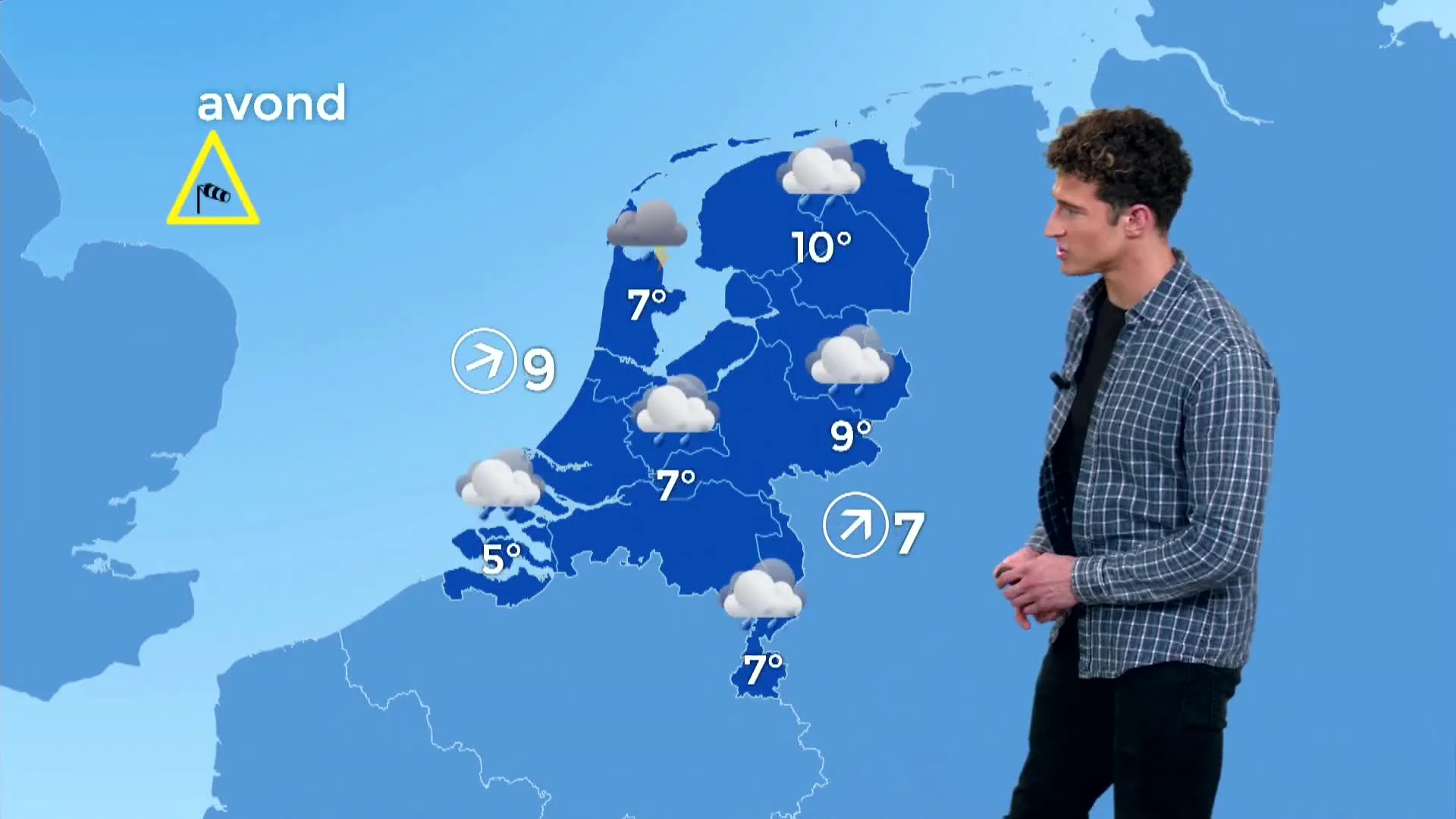 Code geel en zware windstoten door storm Louis