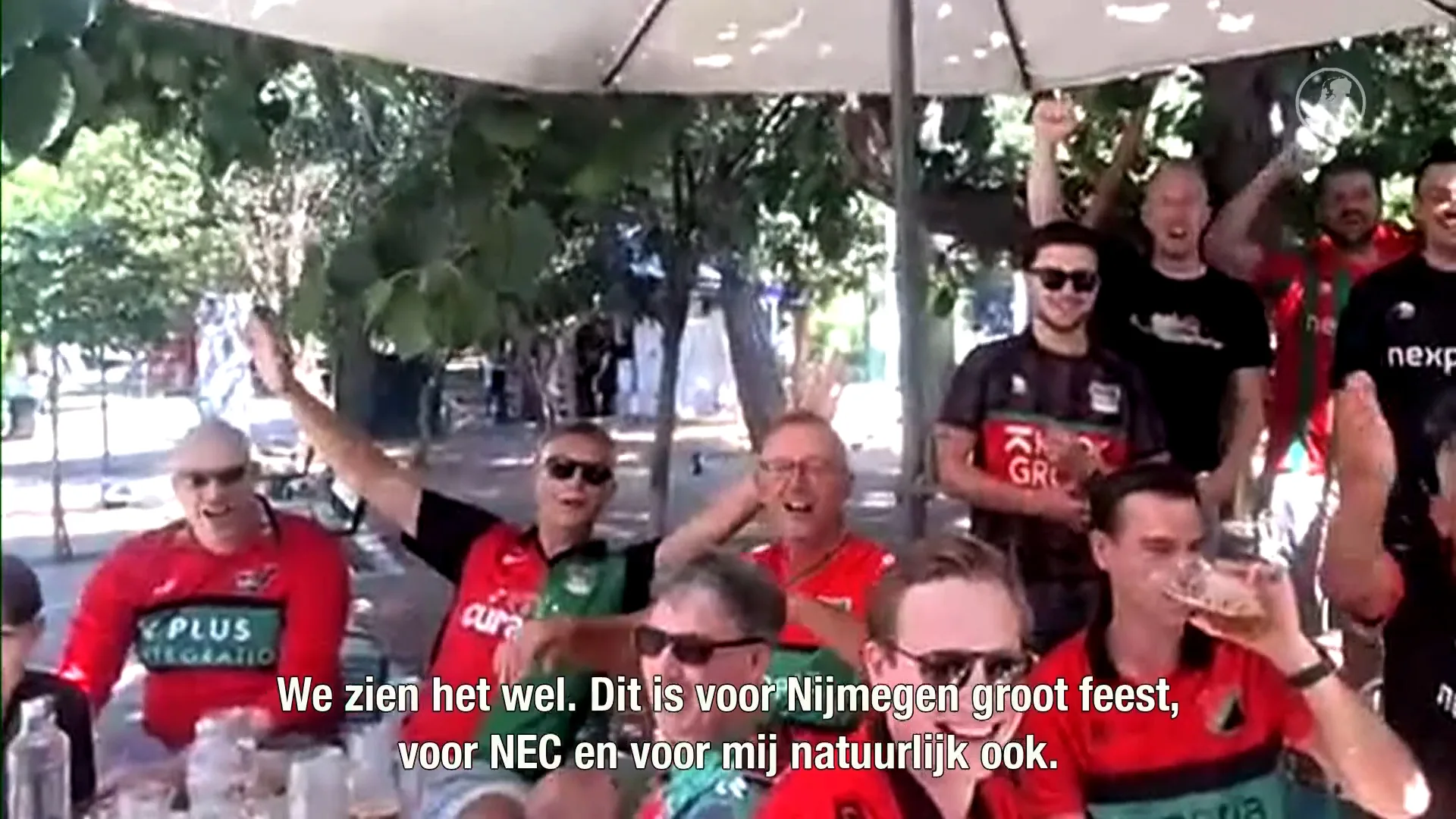 Na 18 jaar weer een Europese wedstrijd: NEC-fans maken er een feest van