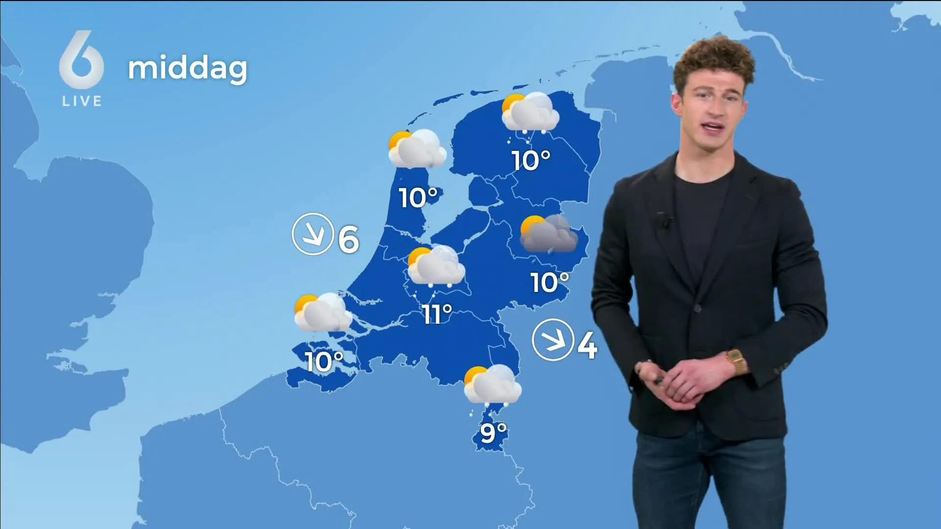 Opnieuw wisselvallige dag, vooral zware buien in het oosten