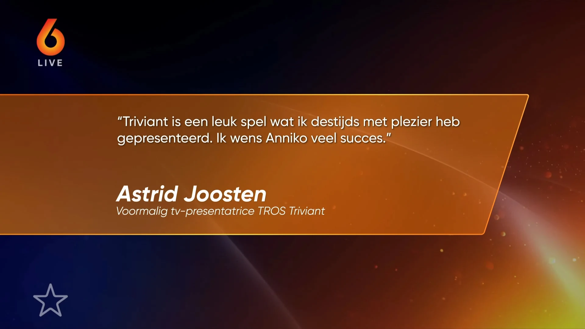 Anniko van Santen presenteert AVROTROS Triviant