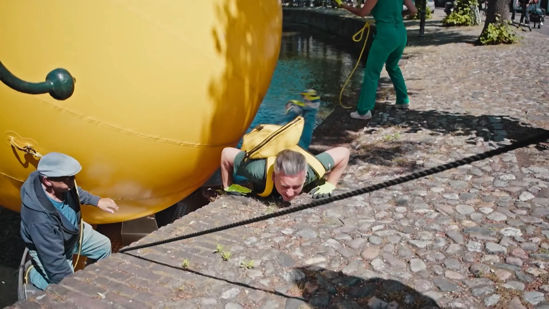 Manuel Venderbos viel bijna in het water