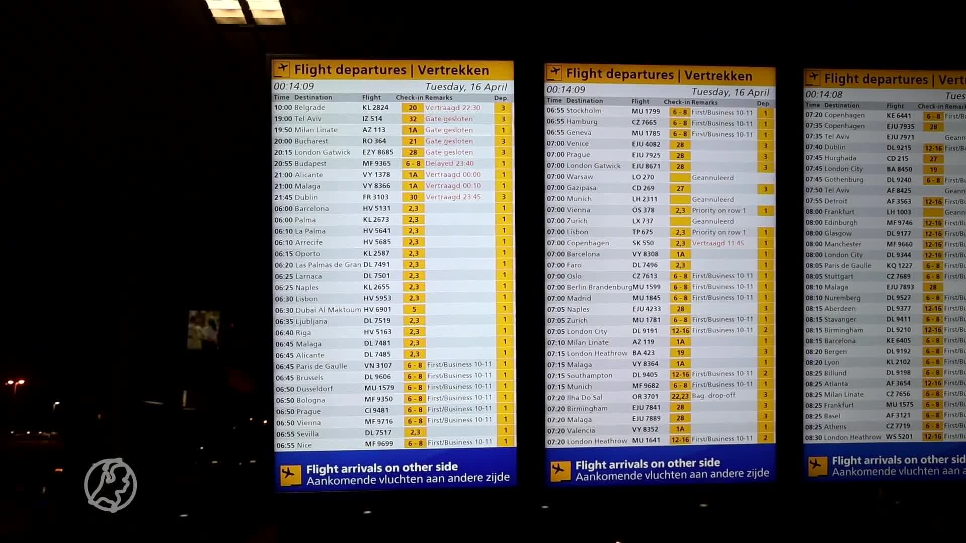 Grote storing: bijna geen vliegverkeer van en naar Nederland