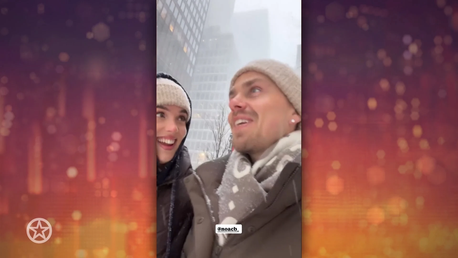 André Hazes en Noa Braaf in sneeuwstorm beland