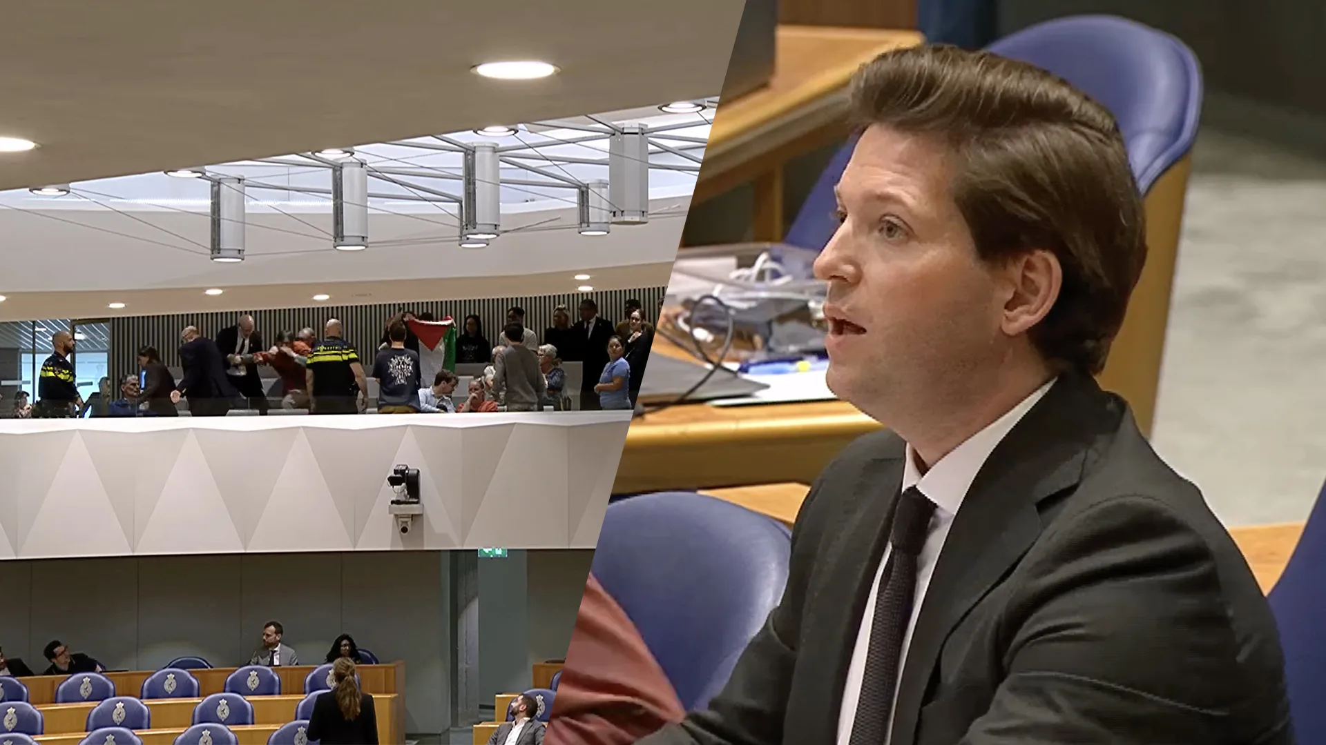 Pro-Palestijnse activisten verstoren tot drie keer toe debat over Midden-Oosten