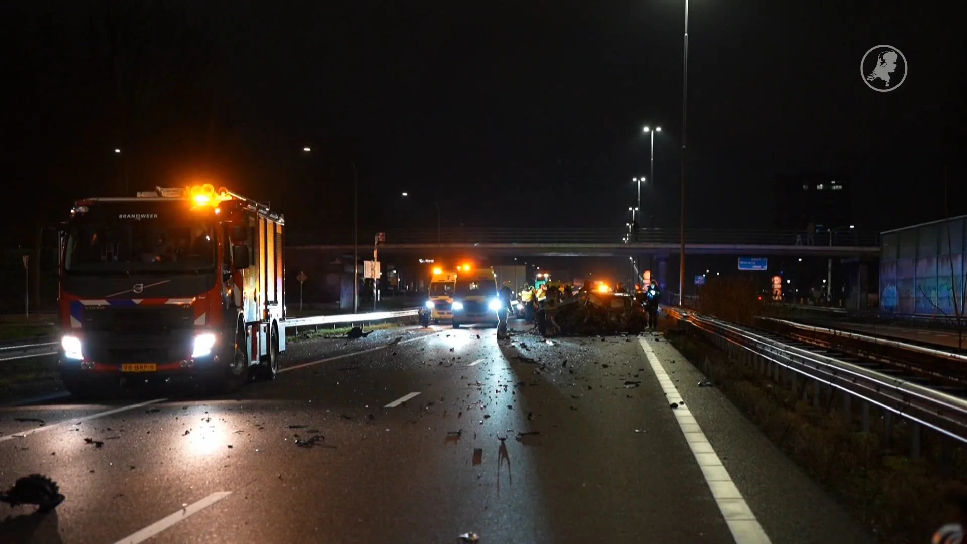 81-jarige overleden bij zwaar ongeluk op A59 bij Waalwijk