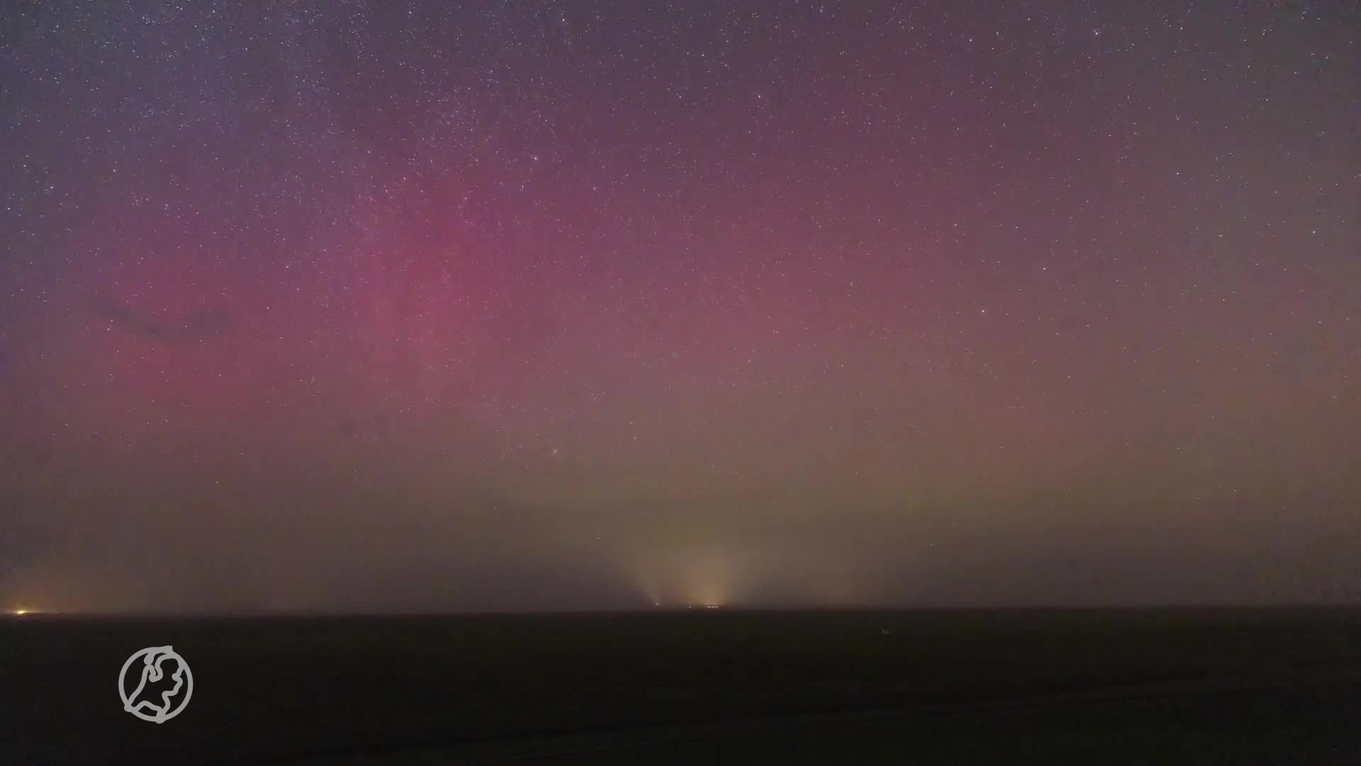 ZIEN: Noorderlicht boven de Waddenzee