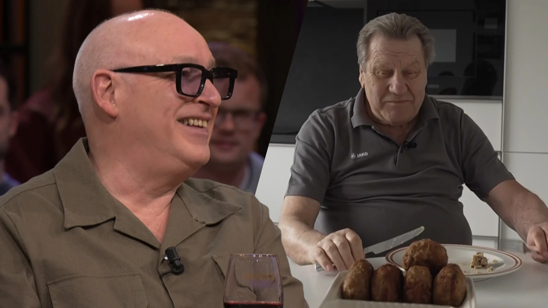 René van der Gijp geniet van beelden van Jan Boskamp die gehaktbal eet: 'Ik pak nog een halve'