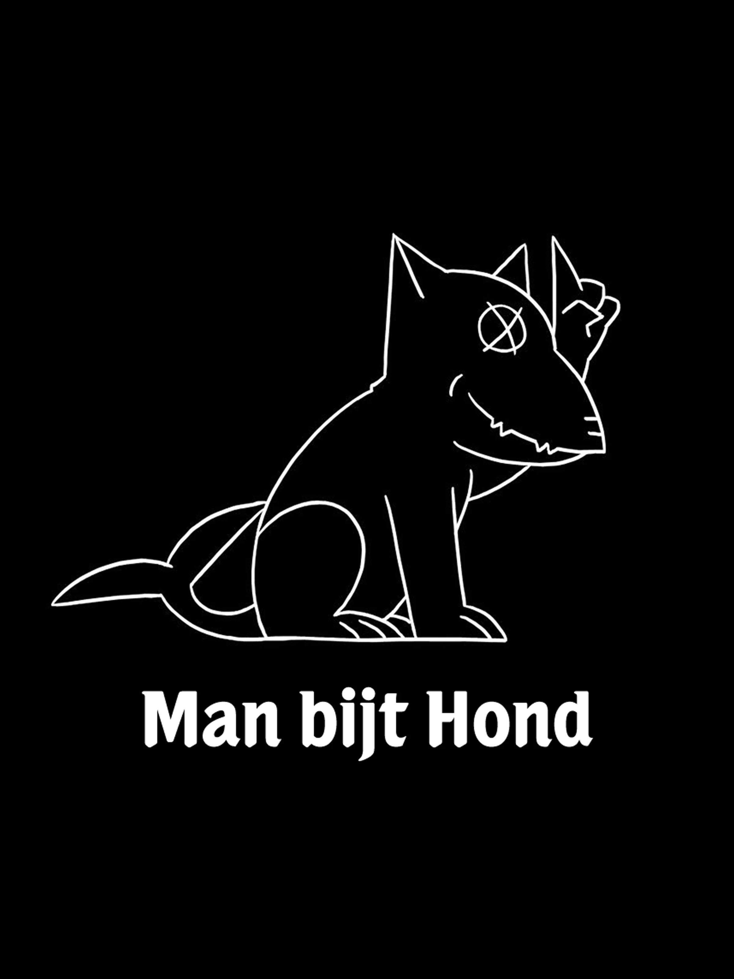 Man bijt hond