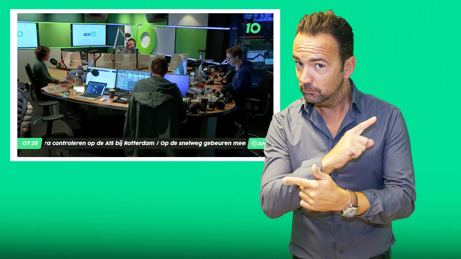 Gerard Ekdom maakte ochtendshow met tolk gebarentaal! 