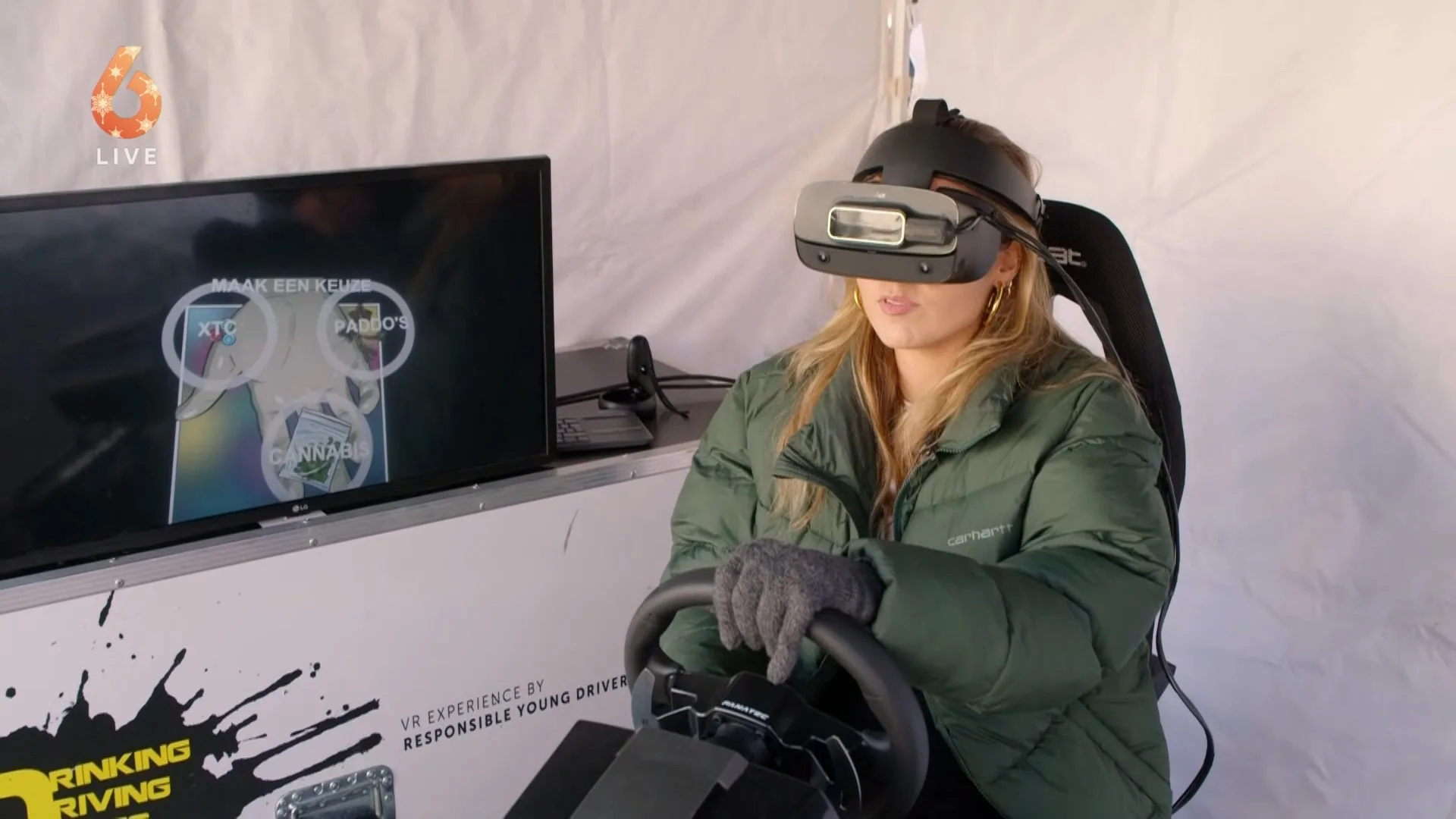 In deze simulator zie je hoe goed (of slecht) je rijdt met drank op