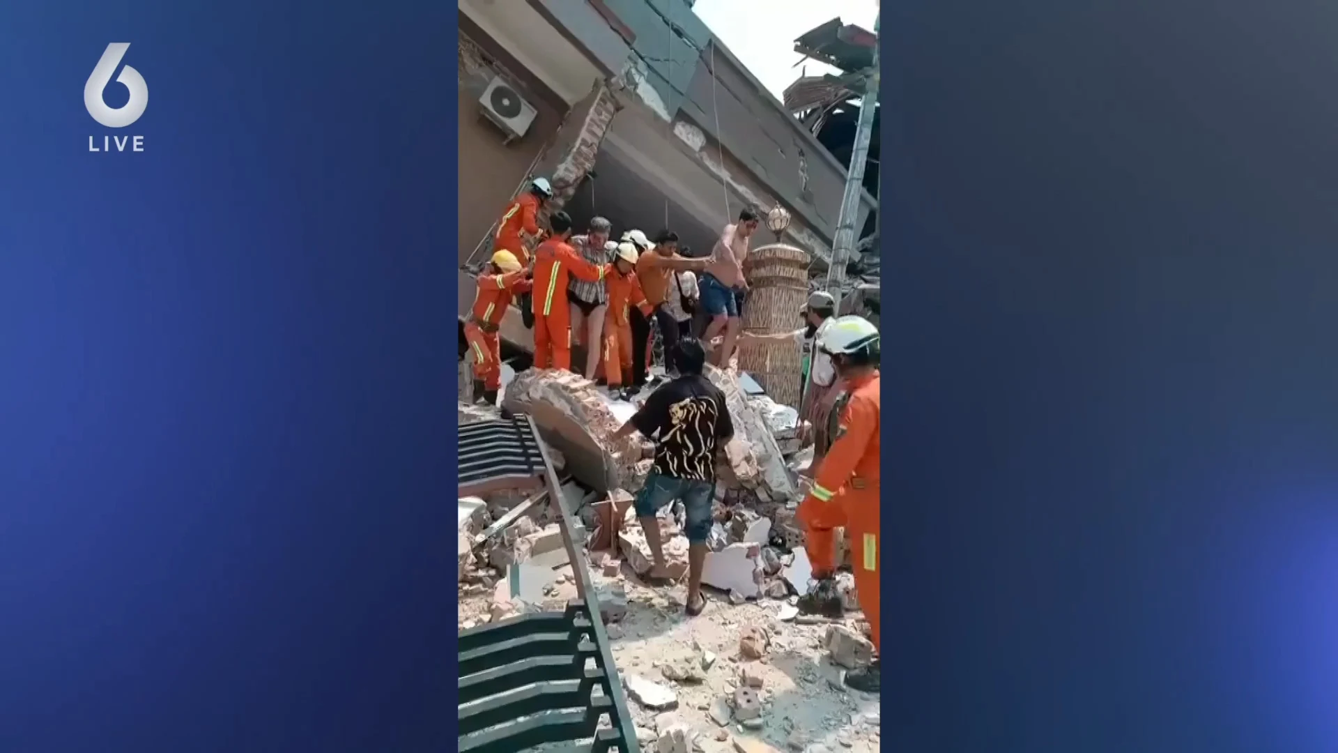 Grote aardbeving in Bangkok en Myanmar