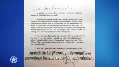 Prins Philip zegt eindelijk sorry voor ongeluk