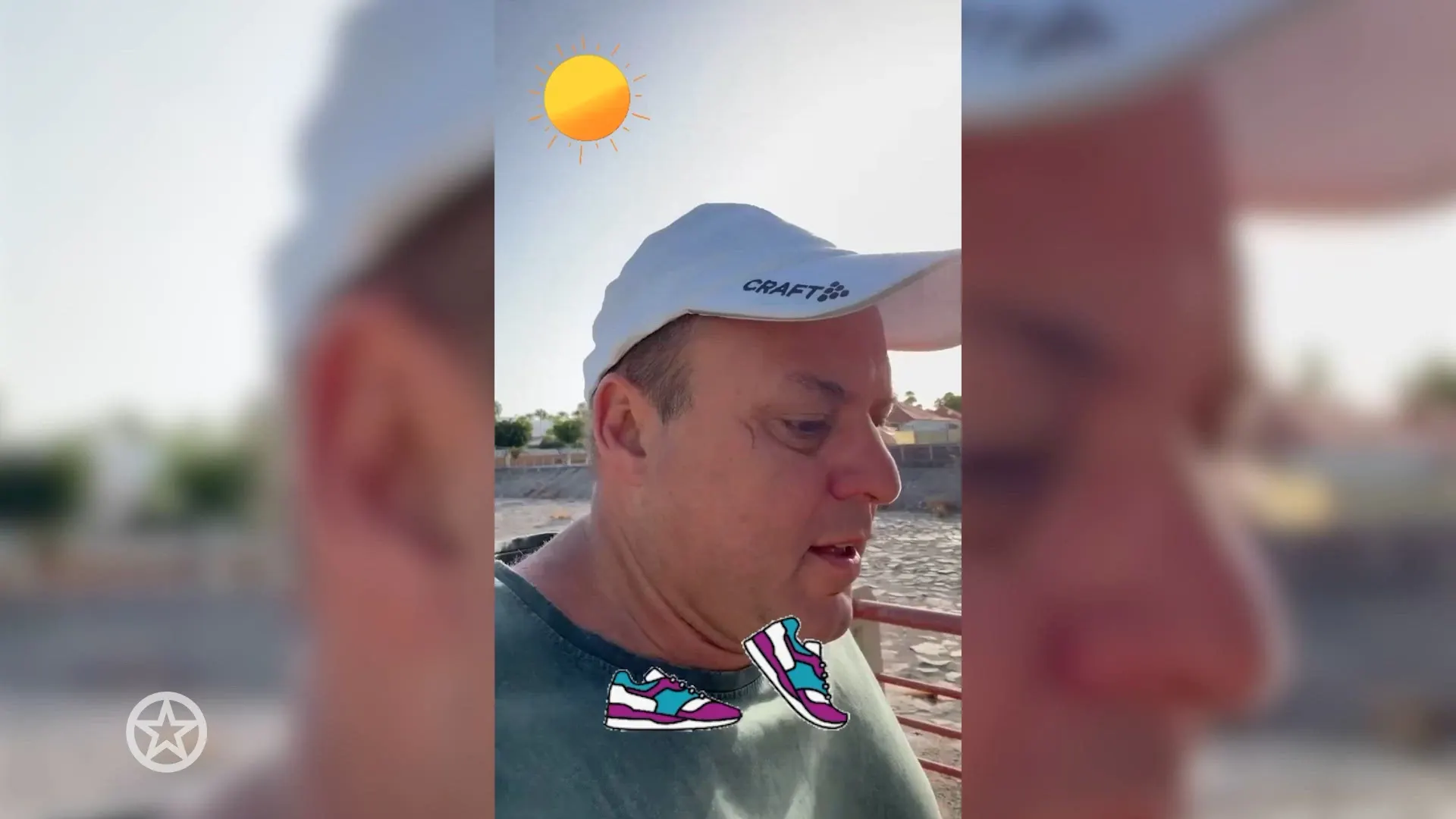 Frans Bauer aan het sporten op vakantie