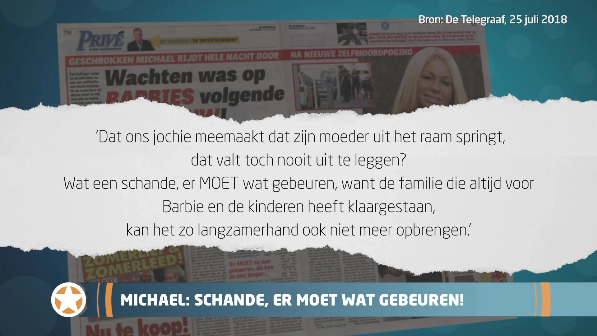 Show Update: Michael: 'Schande, er moet wat gebeuren!'