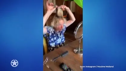 HILARISCH: Erica Meiland knipt eigen haar