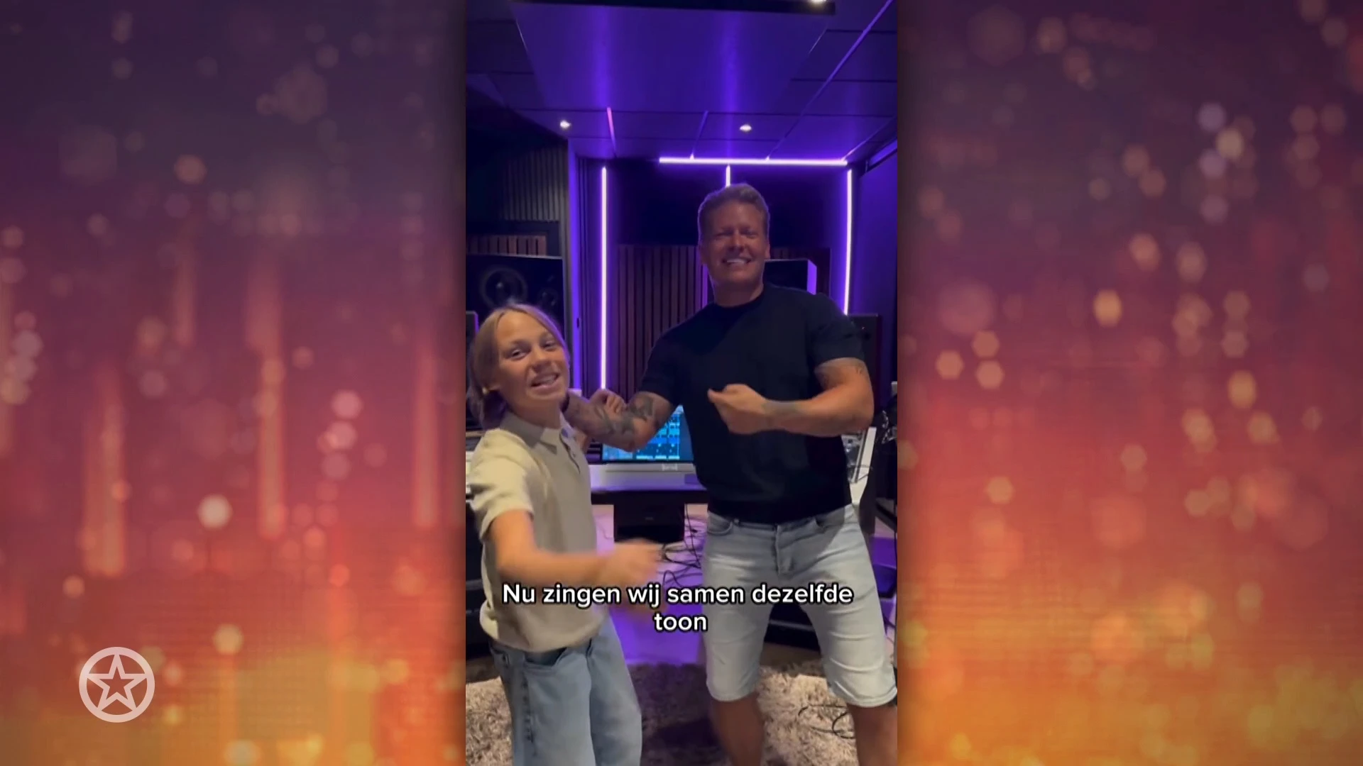 Zoontje Thomas Berge schittert naast zijn vader