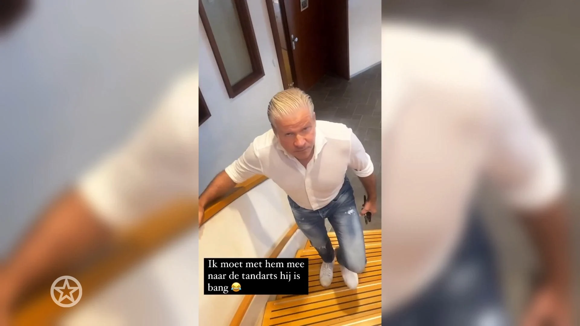 Dave lacht vader Dries uit