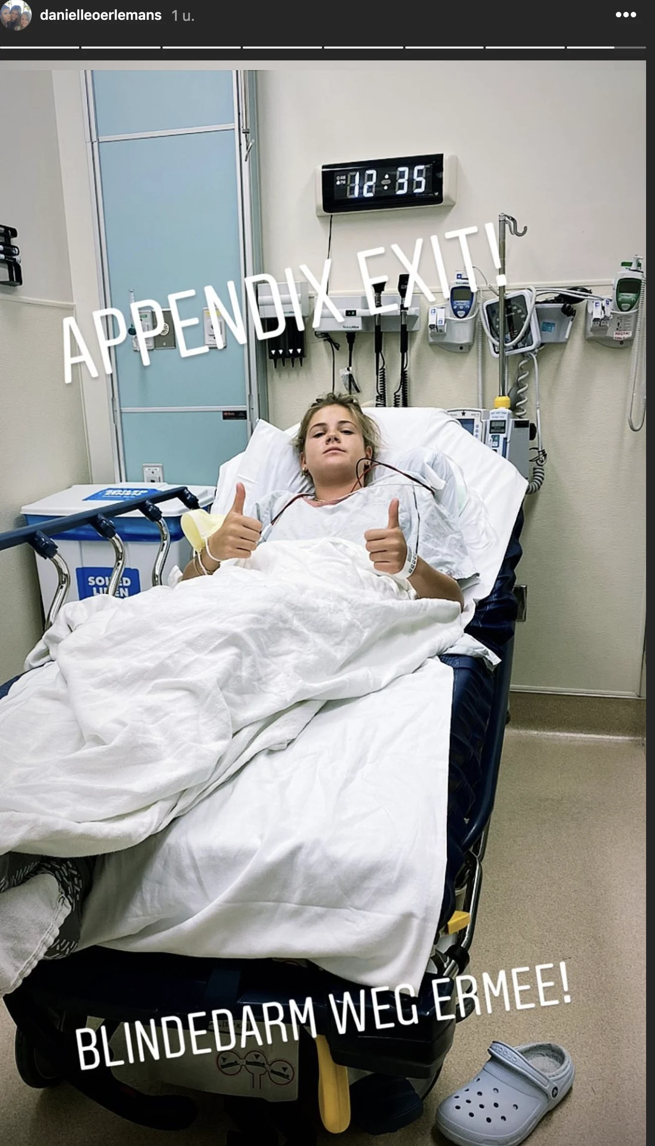 Oudste dochter Reinout en Daniëlle Oerlemans in ziekenhuis