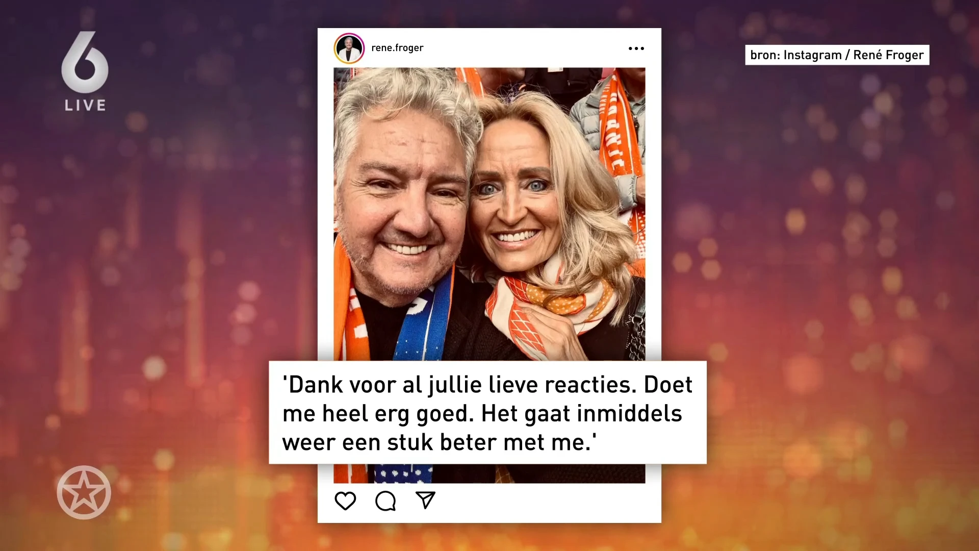 René Froger deelt optimistische gezondheidsupdate