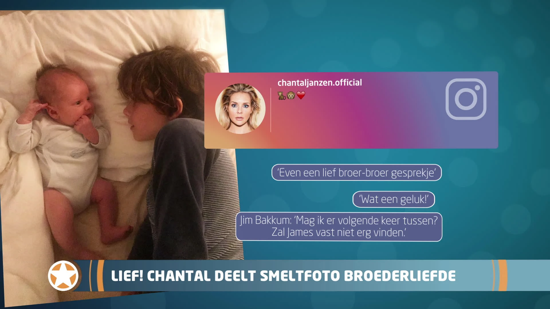 Show Update: Chantal deelt smeltfoto broederliefde