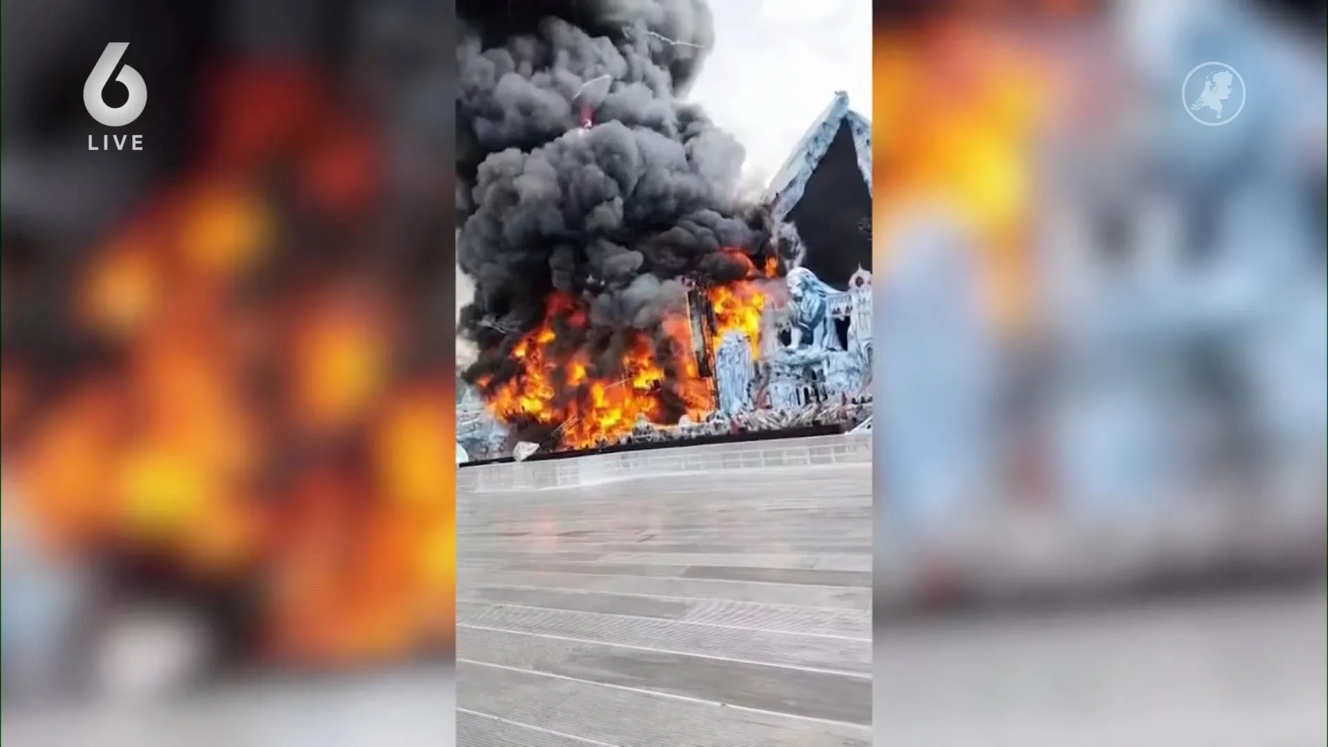 Enorme brand verwoest hoofdpodium Tomorrowland