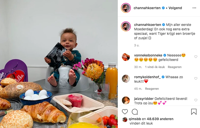 Channah en Quentin verwachten tweede kindje