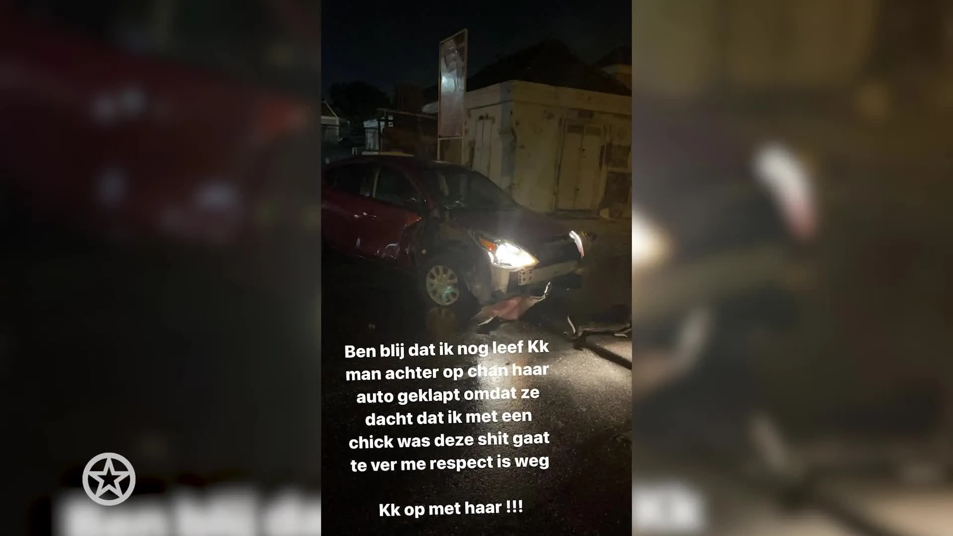 Channah rijdt Quentin aan