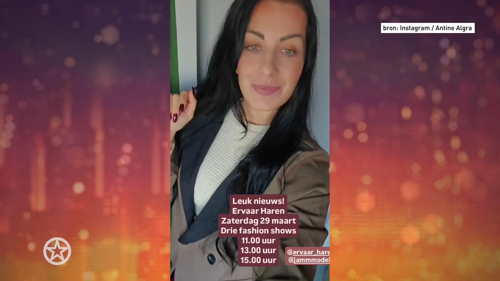 WVL-Antine nodigt volgers uit voor haar modeshow