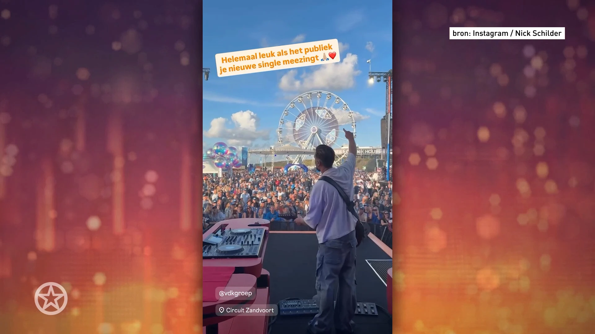 Het publiek zingt mee met de nieuwe single van Nick Schilder