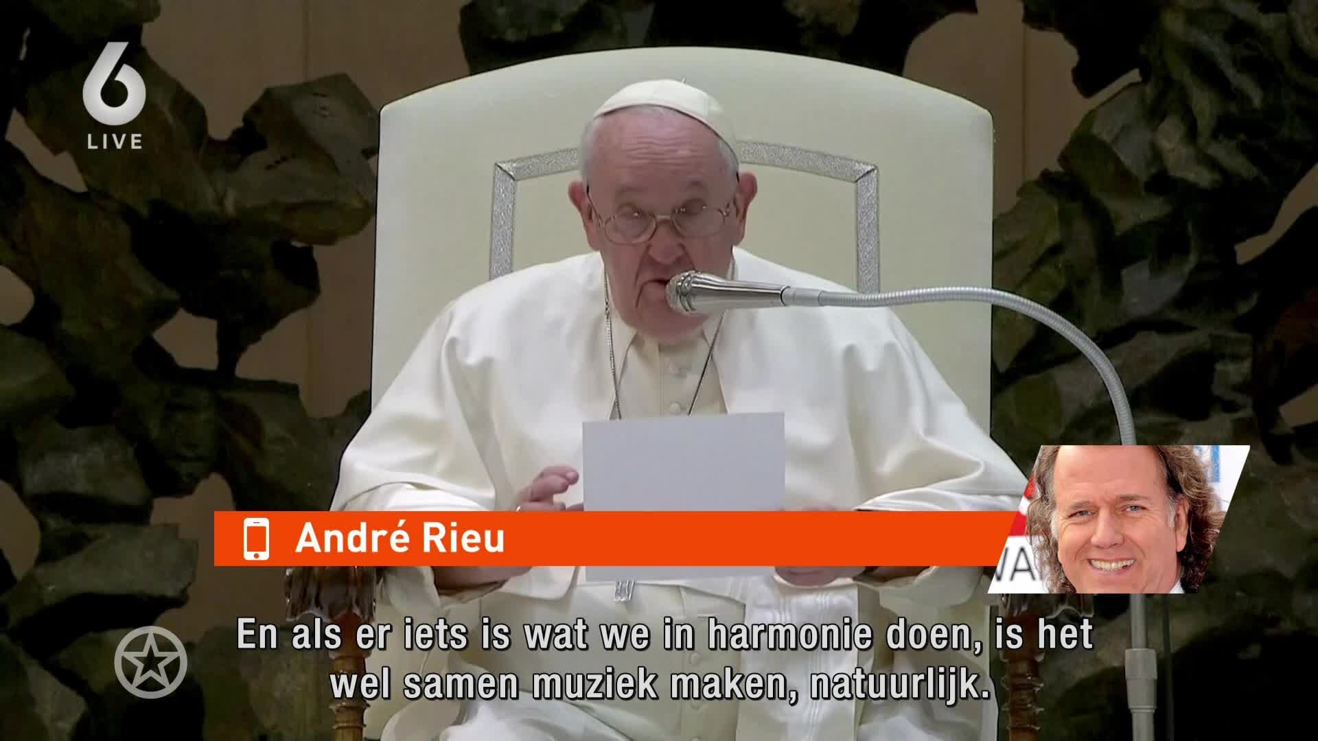 Dit zegt André Rieu over ontmoeting met de paus