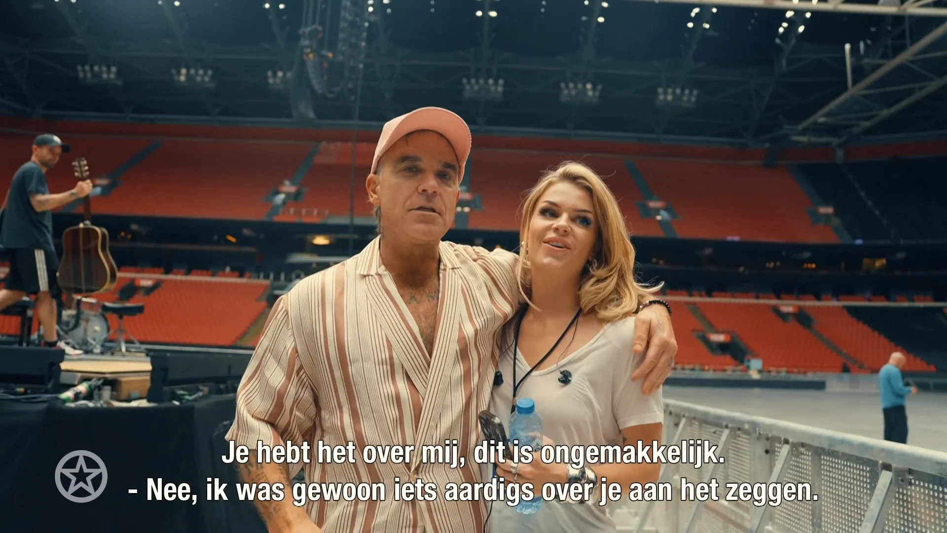 Robbie Williams lovend over Davina Michelle