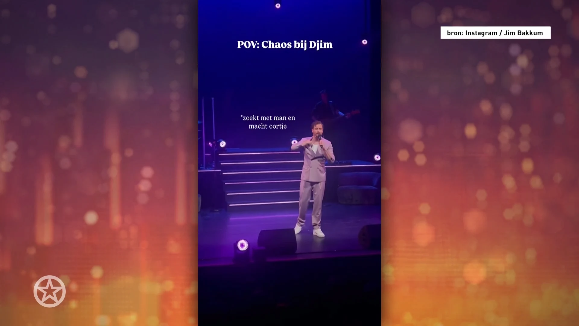 Alles gaat mis bij dit optreden van Jim Bakkum