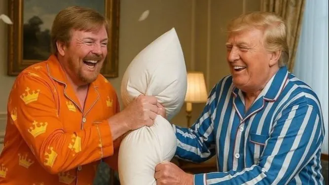 ZIEN: Trumps 'logeerpartijtje' bij de koning maakt veel los