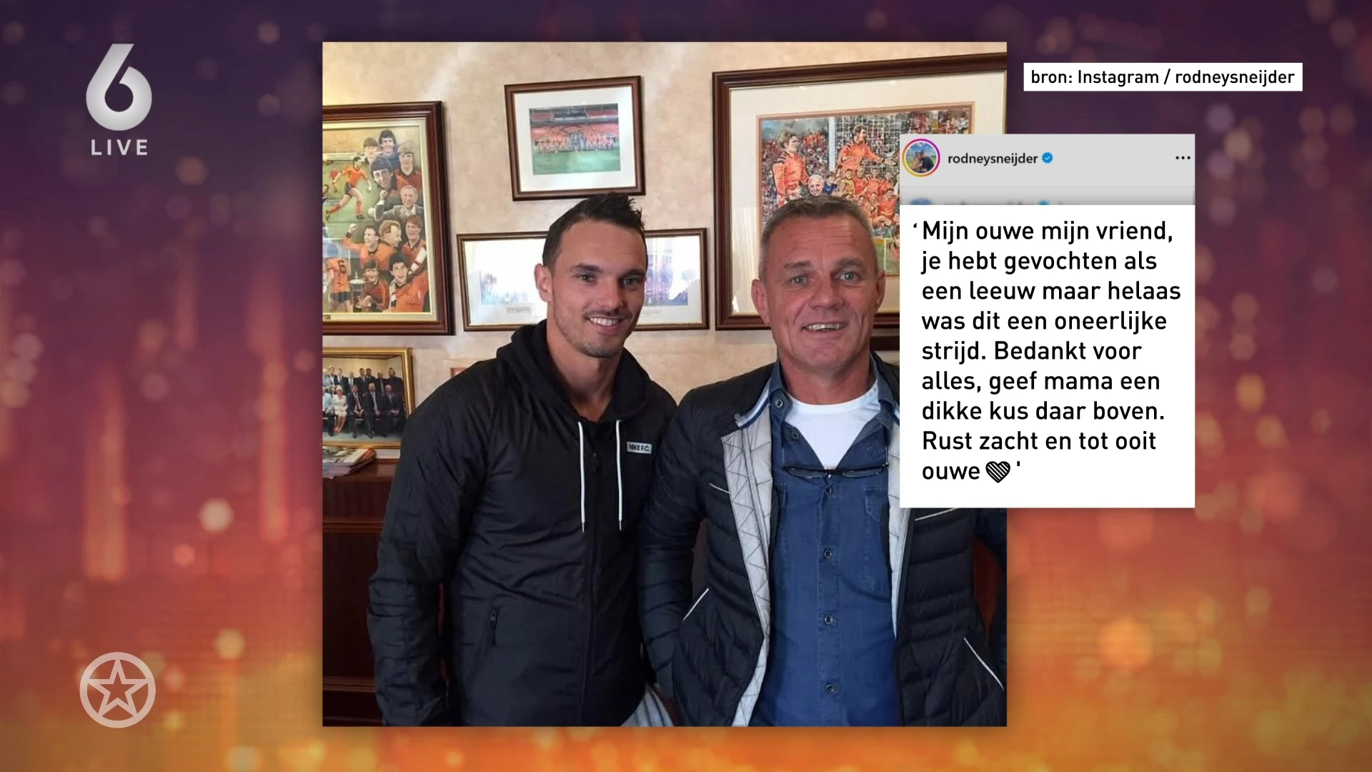 Vader Wesley Sneijder overleden