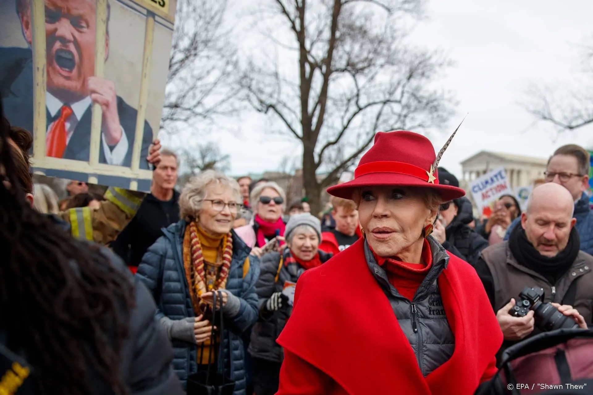 Jane Fonda voert in Los Angeles actie voor het klimaat