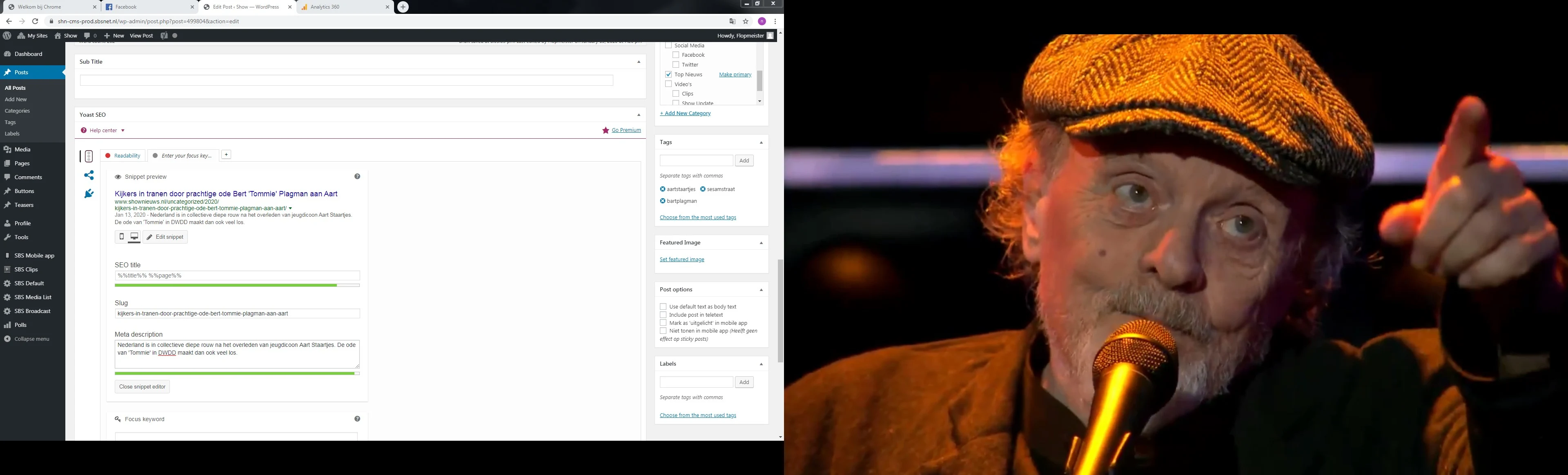 Kijkers in tranen door prachtige ode Bert 'Tommie' Plagman aan Aart Staartjes