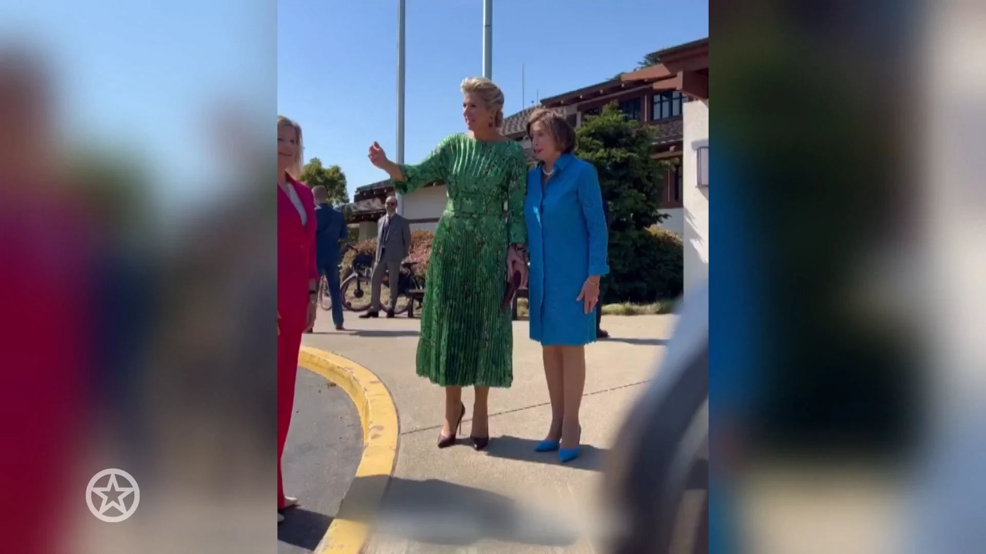 Máxima op bezoek bij Nancy Pelosi in VS