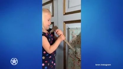 Kleine Claire klust erop los in Chateau Meiland